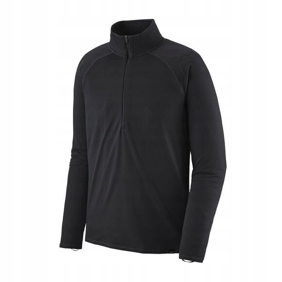 Koszulka męska Patagonia Capilene Midweight Zip Neck Black [Rozmiar M]