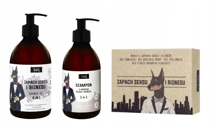 LAQ DOBERMAN ZESTAW 3cz ŻEL 500 + SZAMPON + MYDŁO