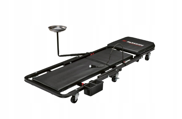 2v1 Montážne ležadlo na kolieskach a dielenská stolička Parkside Performance