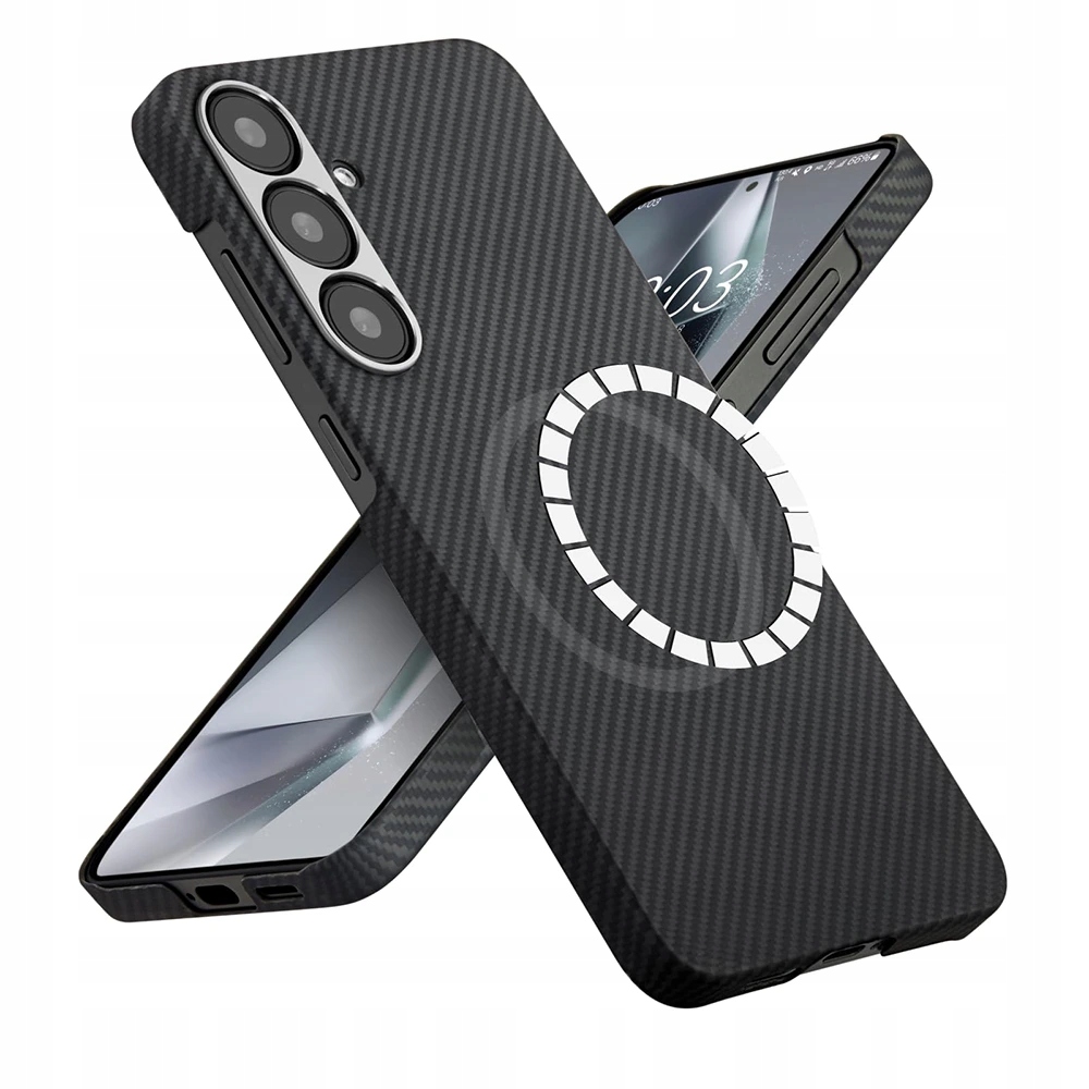 Techsuit Aramid Fiber MagSafe Etui na Samsung Galaxy S25 czarne