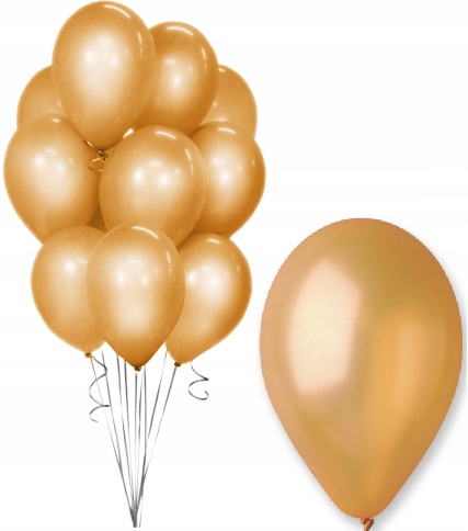 balony 100szt. ZŁOTE metal  ''12'' | GM110/39 — 7