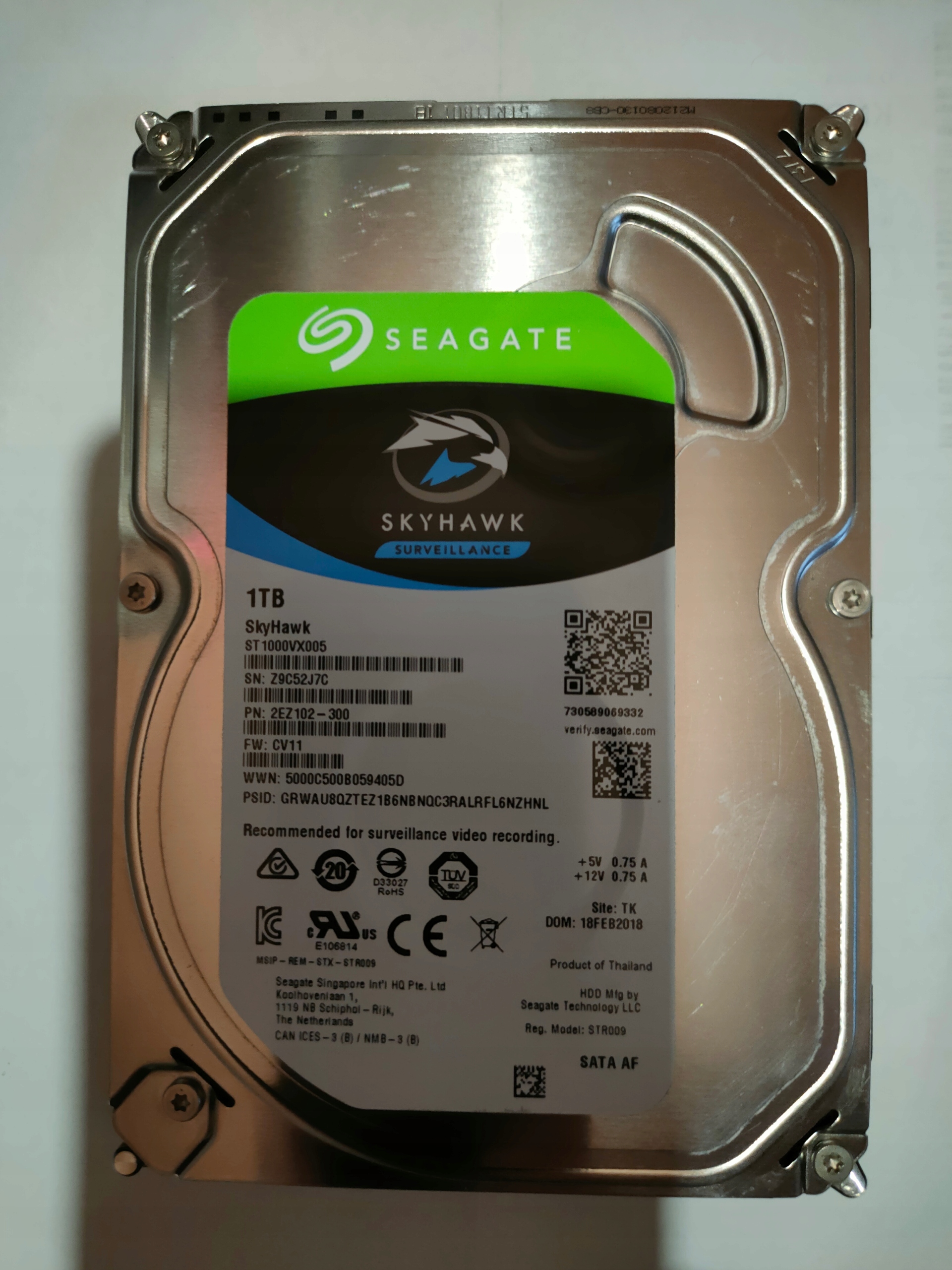 

Seagate Skyhawk ST1000VX005 1TB Sata III 3,5"
