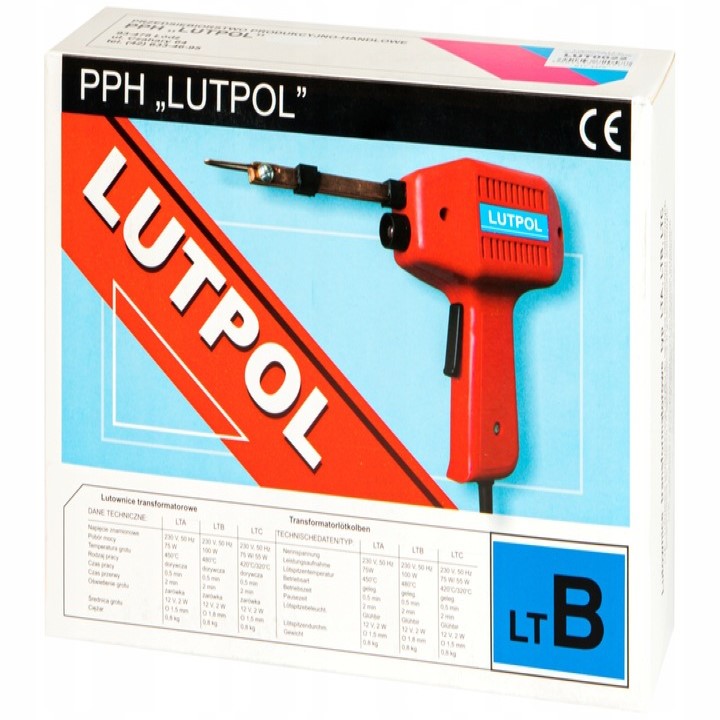 ZESTAW LUTOWNICA TRANSFORMATOWA PISTOLET + UCHWYT Zasilanie sieciowe