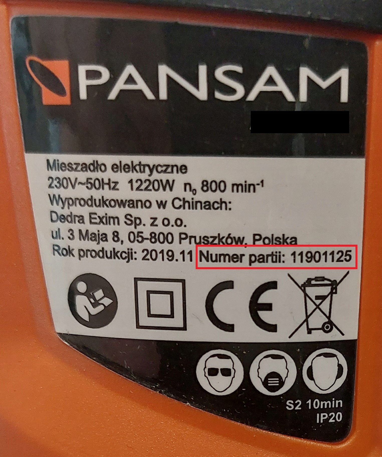 Moduł rozruchowy do mieszadła do zapraw PANSAM A140010 Rodzaj moduł elektroniczny