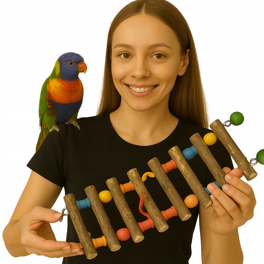 Barevný žebřík z pepřovníku pro malé a střední papoušky