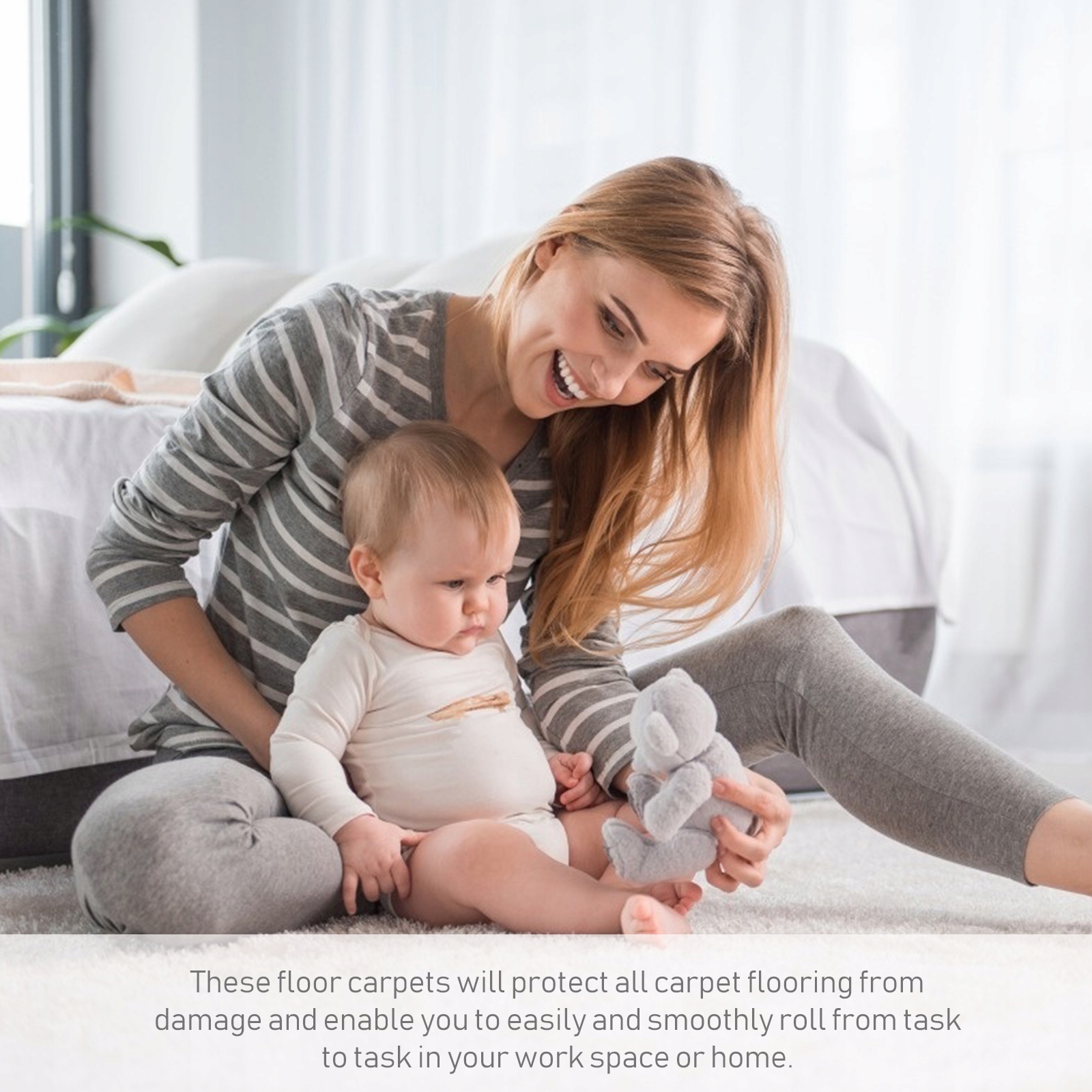 PRZEZROCZYSTA OCHRONNA DYWANÓW OCHRONA PRZED POŚLIZGIEM Marka bez marki