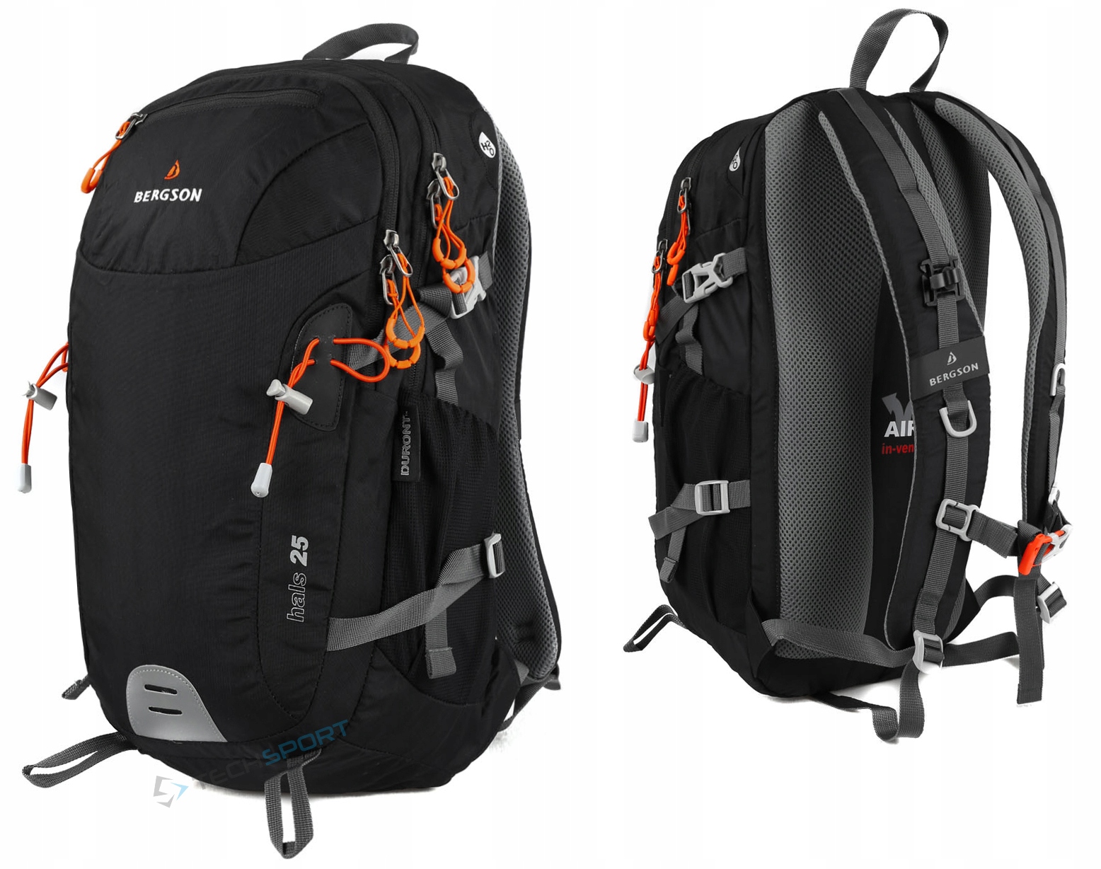 Prostorný Batoh Bergson Hals 25L Black