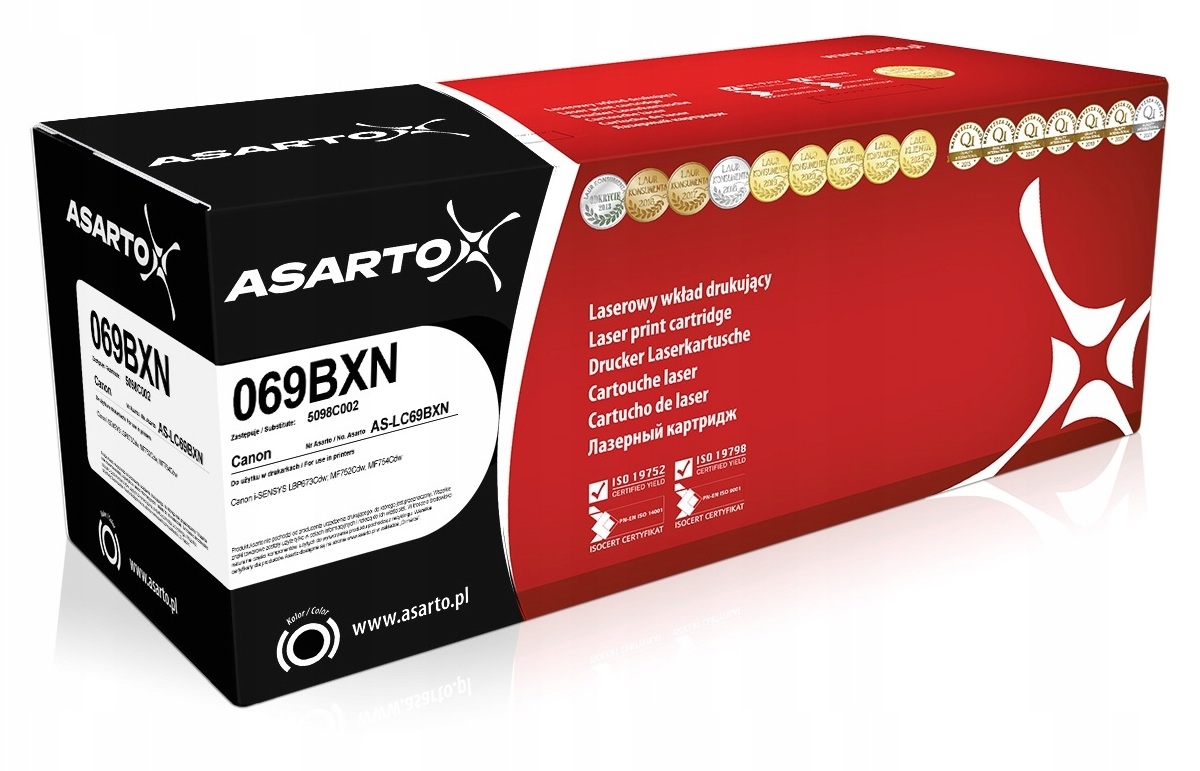 Toner do Canon CRG-069H LBP-673Cdw MF-752Cdw MF-754Cdw 069 H czarny Asarto