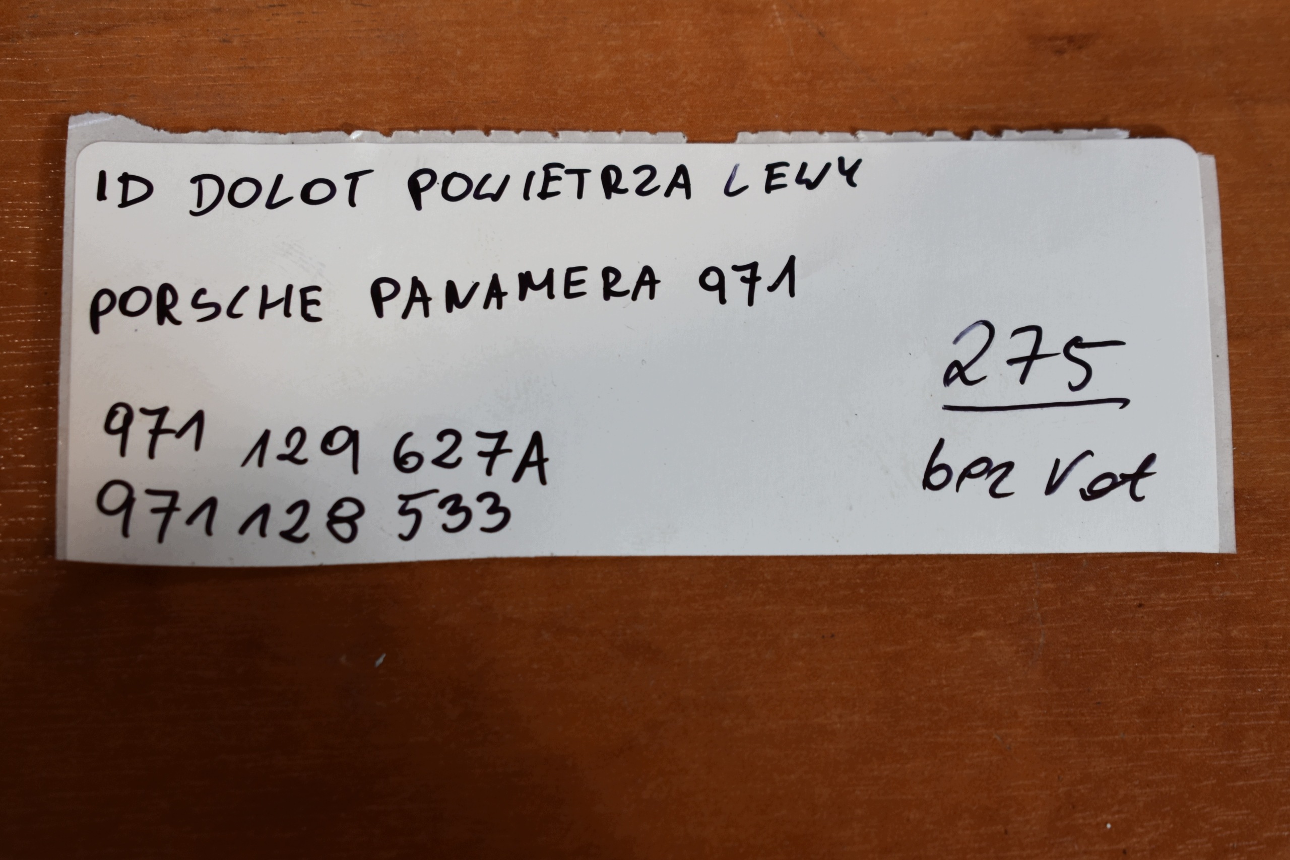 ideální stav vzduchová trouba levý PORSCHE PANAMERA 971 1