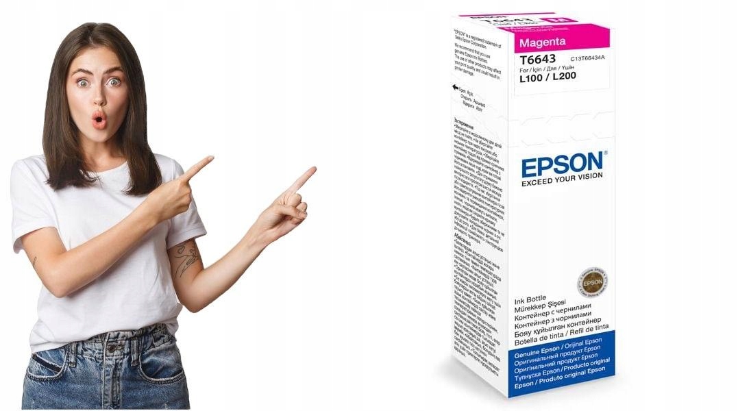 Cart. Epson T 6643 (butelka) magenta oryg.