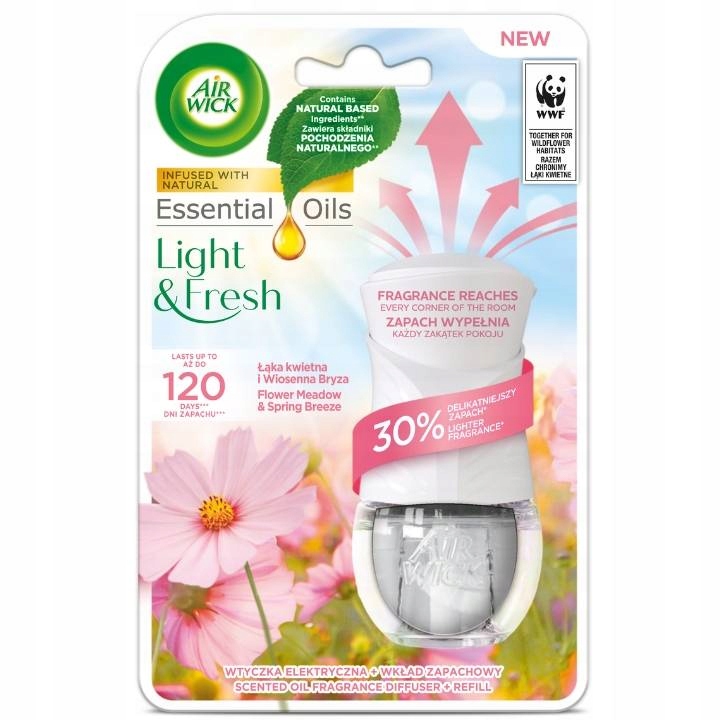 AIR WICK ELECTRIC URZĄDZENIE +ZAPAS 19ML KWIATY I WIOSENNA BRYZA