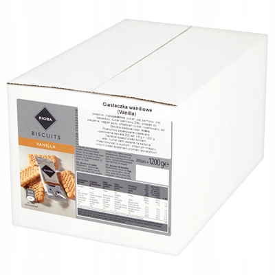 Levně Vanilkové sušenky do kávy jednotlivé 200 ks