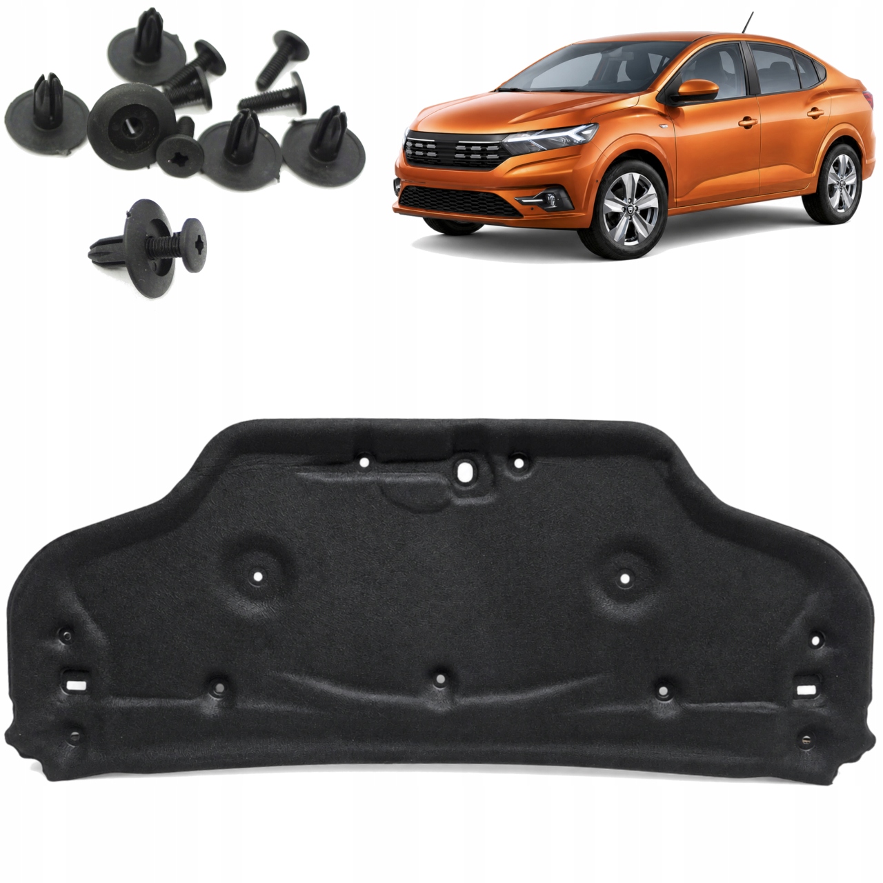 Odhlučnění masky Izolace podbití Dacia Logan III 20r+ sponky Hq