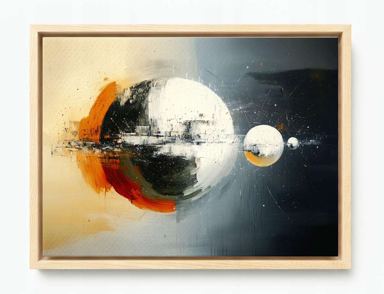 Obraz Rám Americký Box Abstrakce Vesmír Planeta Měsíc Galaxie 100x75