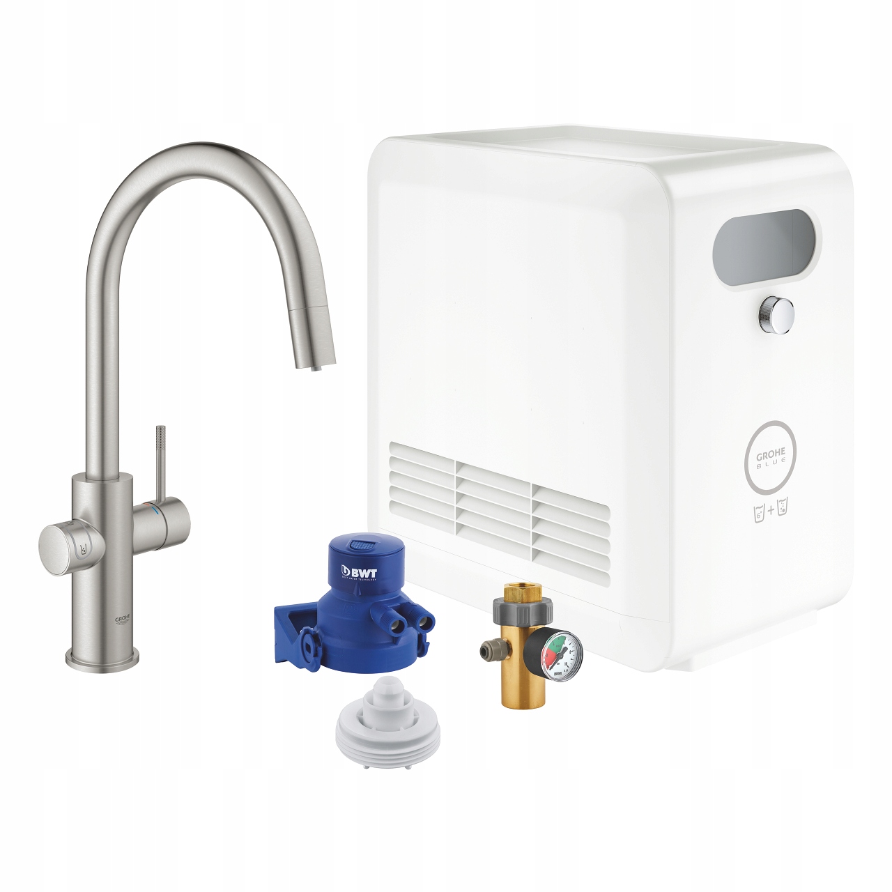 Bateria kuchenna Grohe Blue Professional z obrotową wylewką
