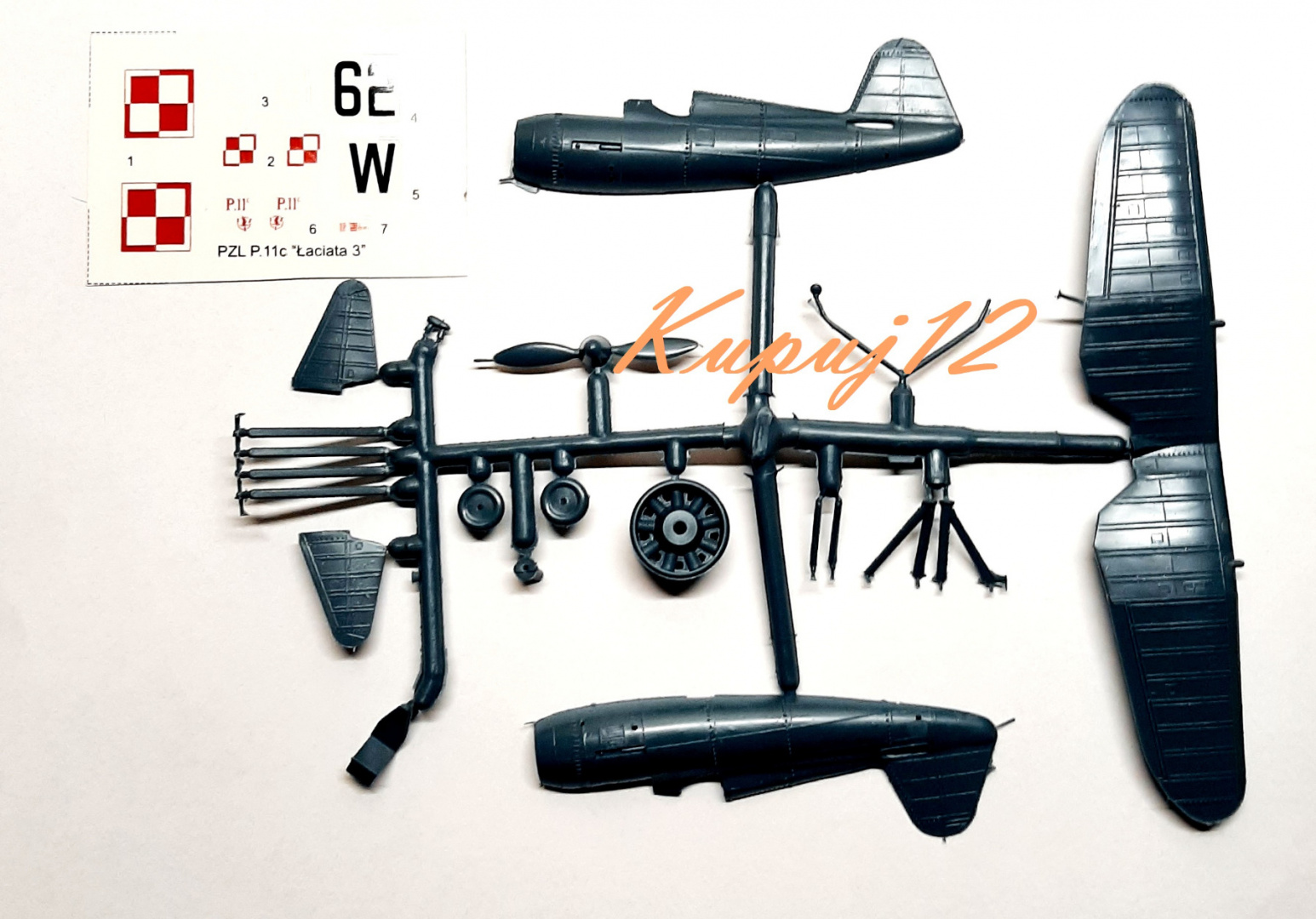 2 MODELE P-11c oraz RWD-6 ZESTAW: FARBY, KLEJ, LAKIER, WASH+PĘDZELKI Model K12-380
