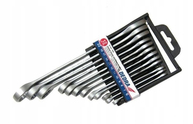 

Klucze Płasko-oczkowe 12SZT 6-22MM Dedra 1405pain