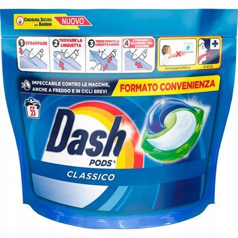 Levně Dash Pods Classico – Kapsle na praní, 55 kusů [Eko-dávky]