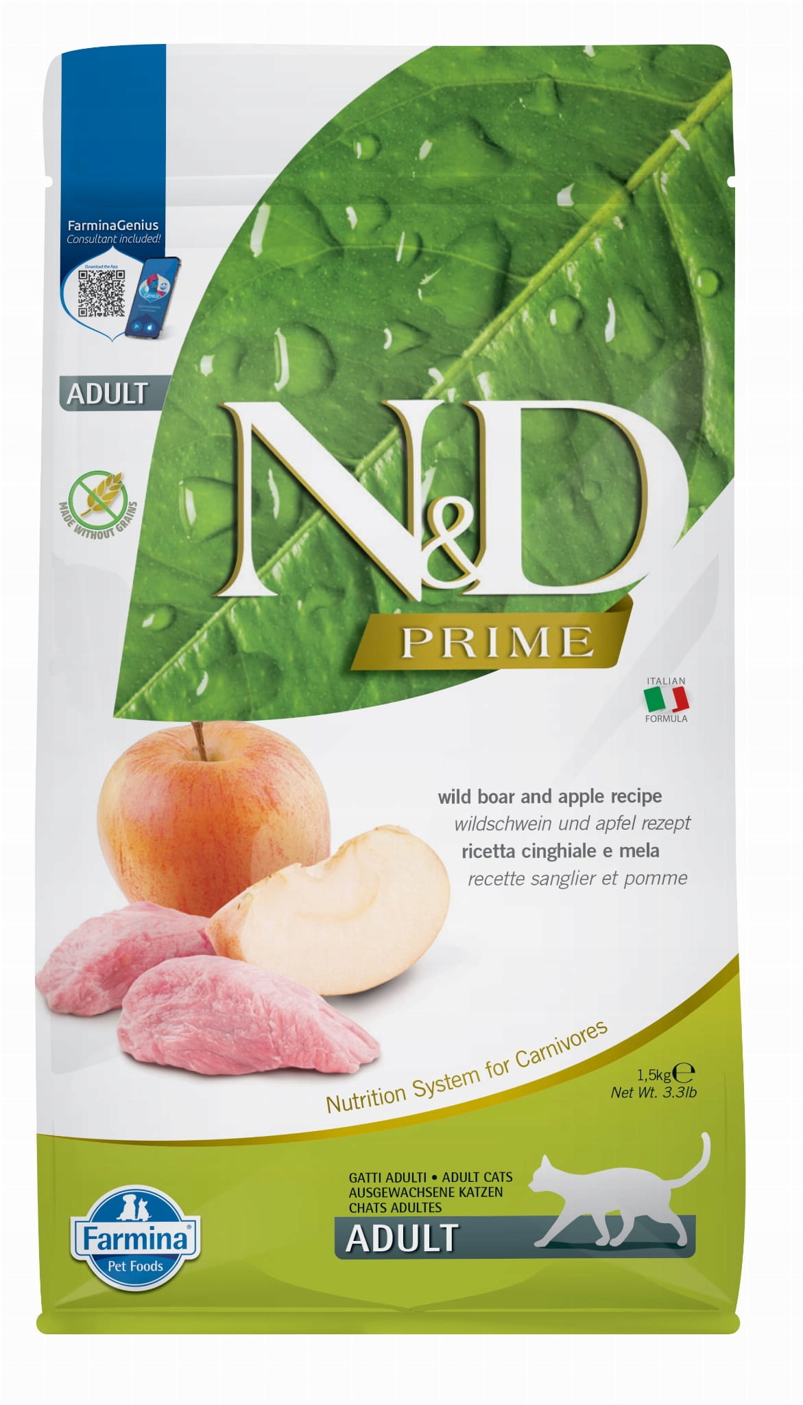 Farmina N&d Cat Prime Wild Boar Apple Adult 1,5kg