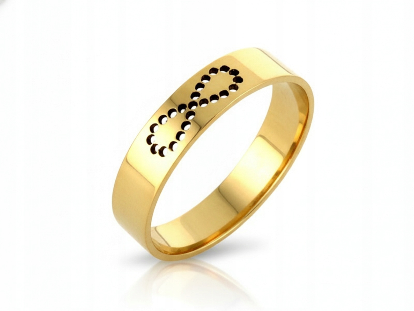 Prstýnek Snubní Prsten 585 s vyřezanou Nekonečností r11