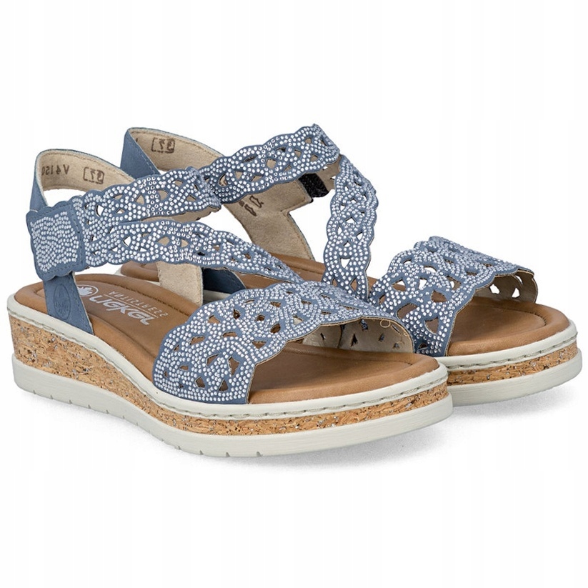 Dámské sandály Rieker V4150-14 Blue modré Eko německé Vel. 37