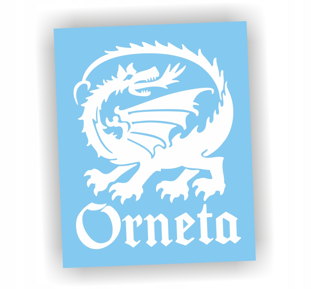Naklejka Orneta kolor Biały herb ornety smok naklejki na samochód auto!