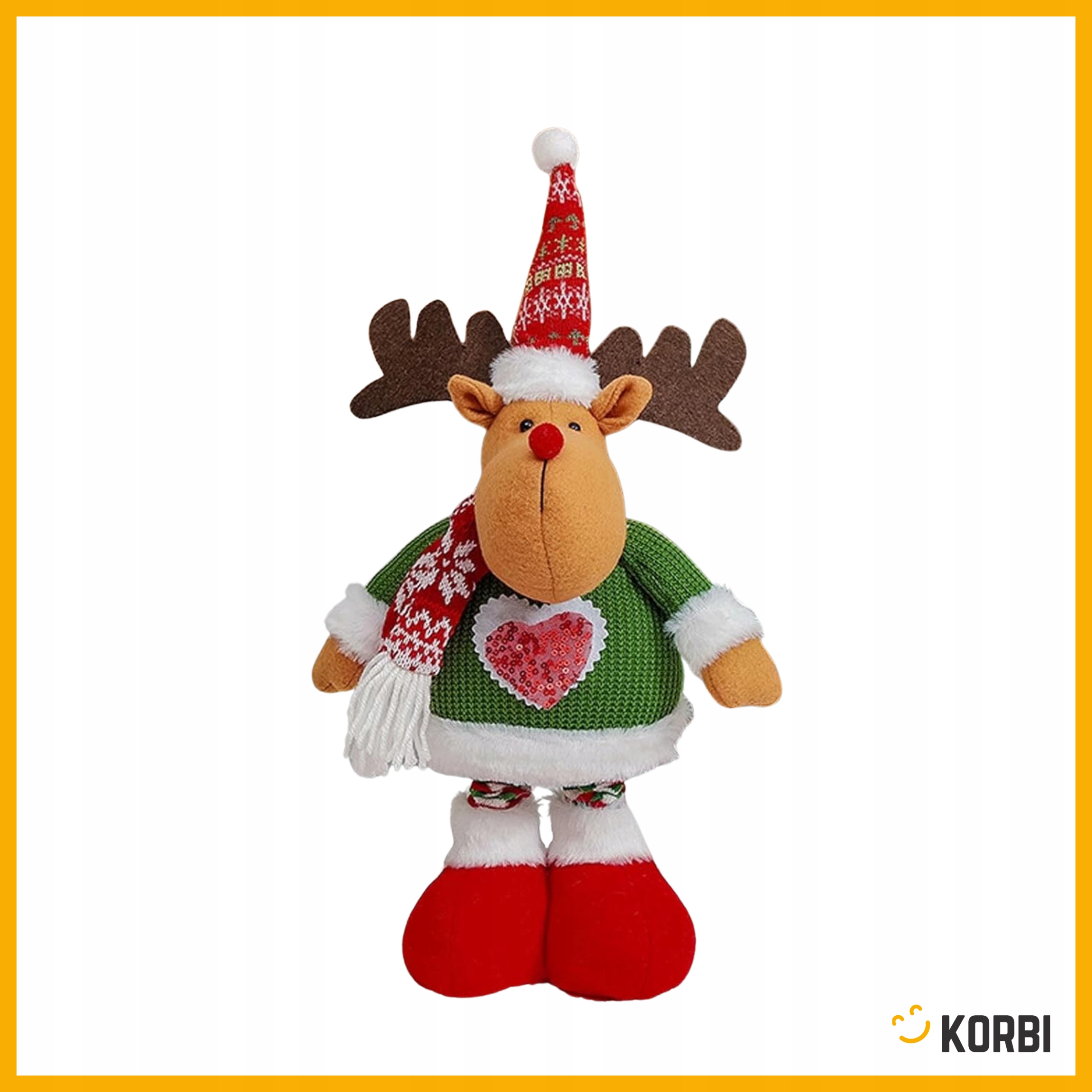 RENIFER SKRZAT ŚWIĄTECZNY KRASNAL GNOM TELESKOPOWE NÓŻKI DUŻY 53CM WZ4 Kod producenta Korbi RENIFER ŚWIĄTECZNY TELESKOPOWE NOGI WZ4