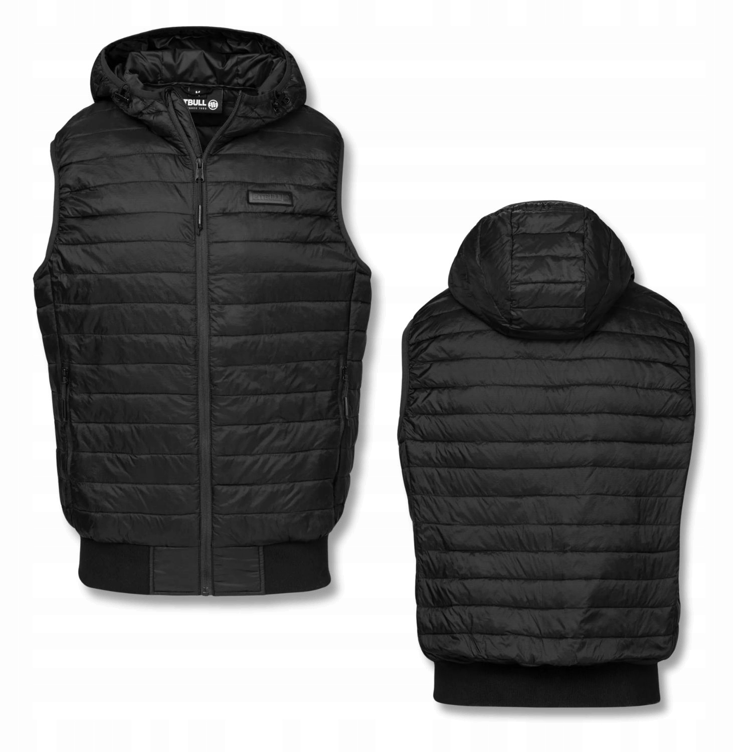 Pánská Bunda Bez Rukávů bunda s kapucí Pitbull Hofer prošívaná vesta kapuce M