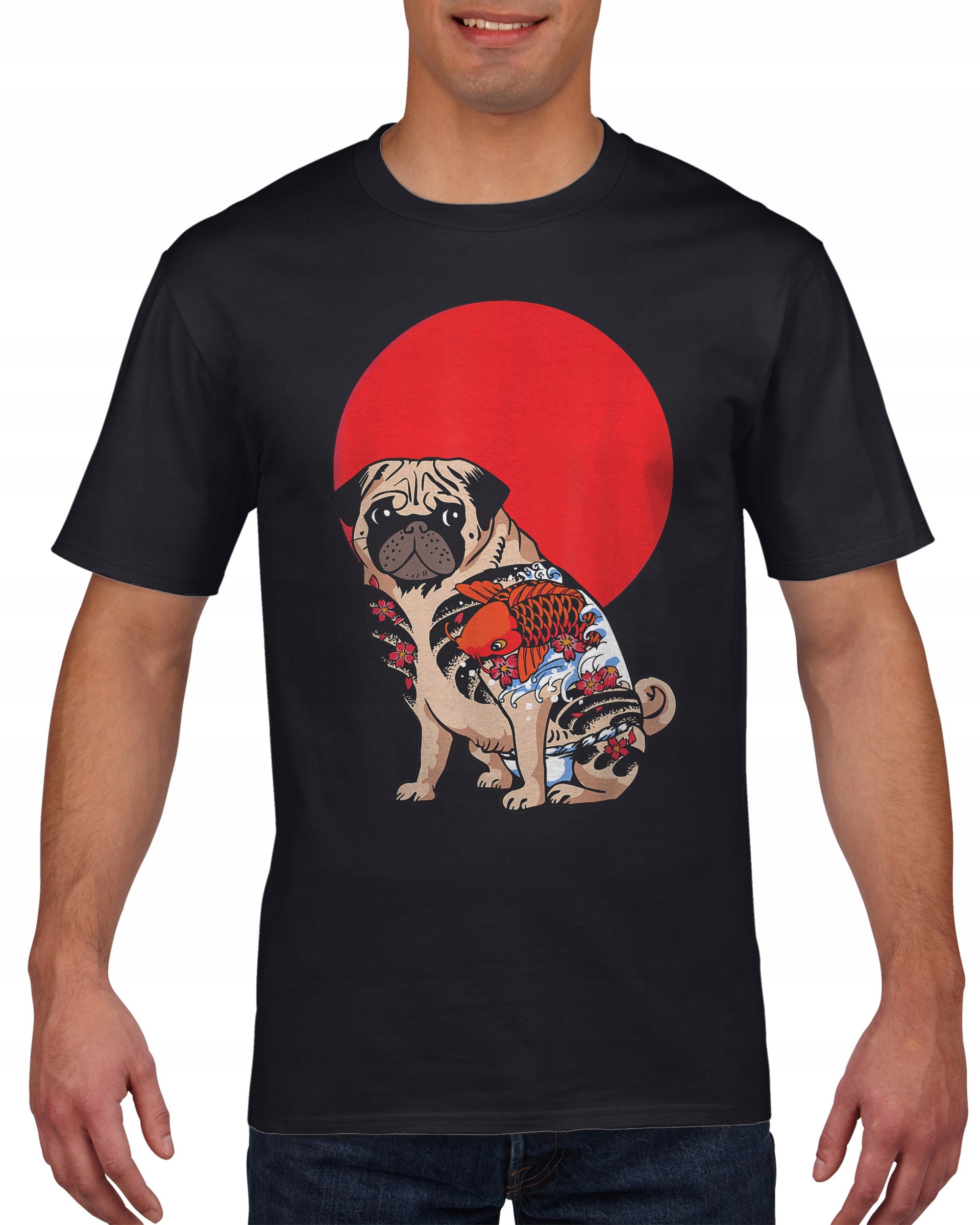 

Koszulka męska Yakuza pug mops pies mafia M