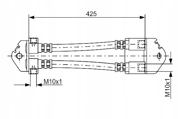 тормозной шланг . FORD TRANSIT 2.0.4D 01