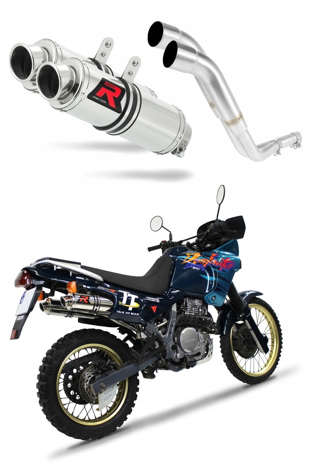 HO063DST - вихлоп DOMINATOR круглий HONDA NX 650 RD02 88-94