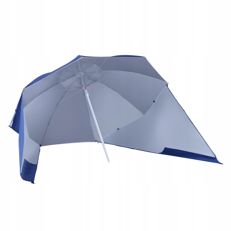 Outsunny 2 v 1 Slunečník Plážový slunečník Modrý 210 cm