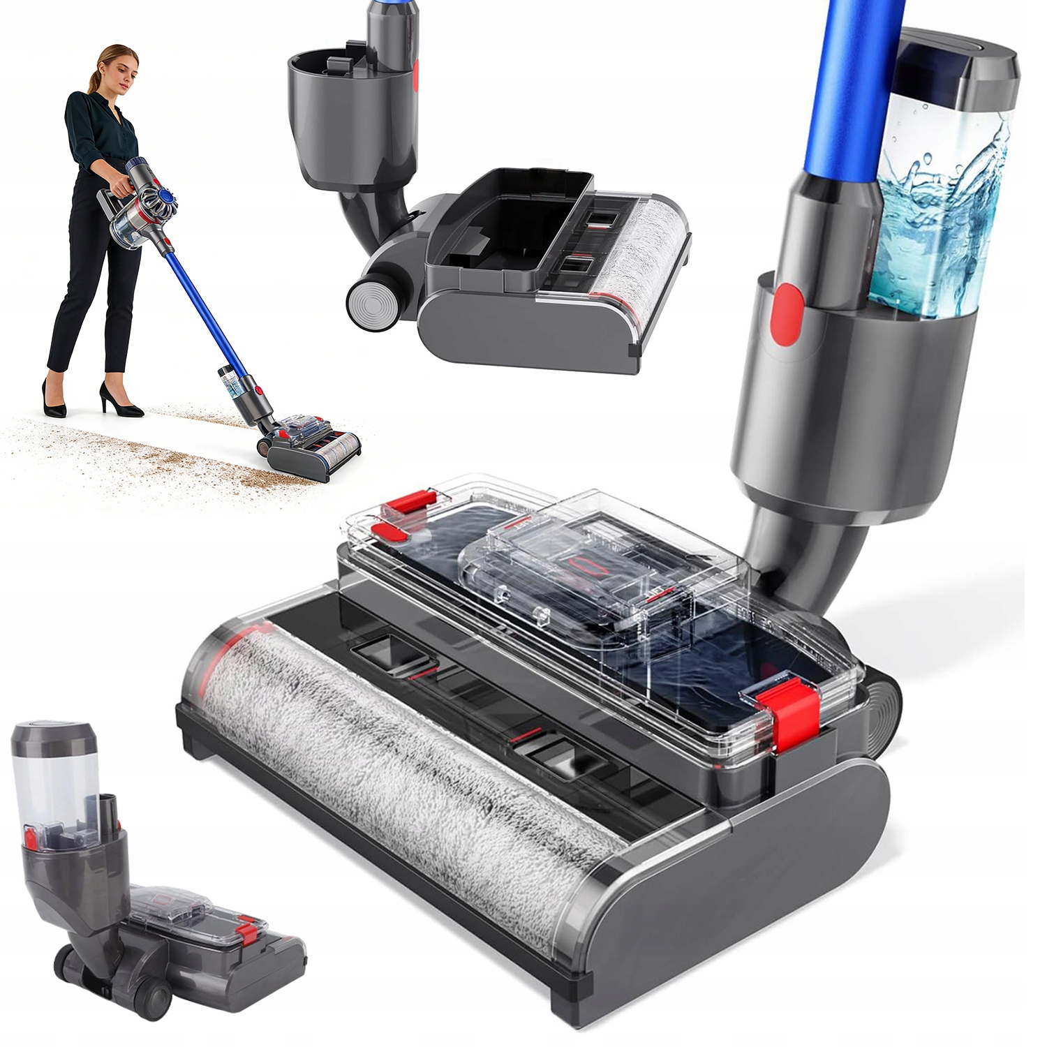 Elektrická Hlavice S Funkcí Vysávání Pro Dyson V7/V8/V10/V11/V15 27 CM