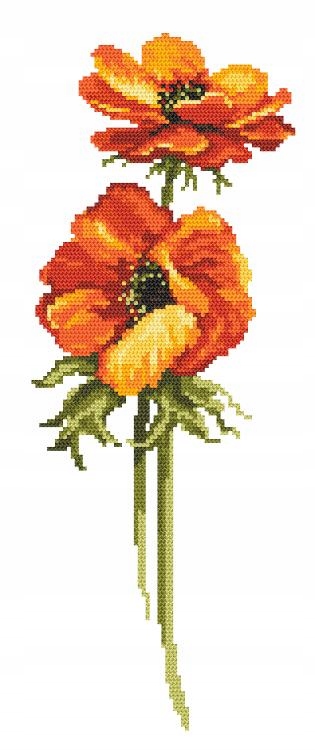 Korálková výšivka Sada s korálky Anemony