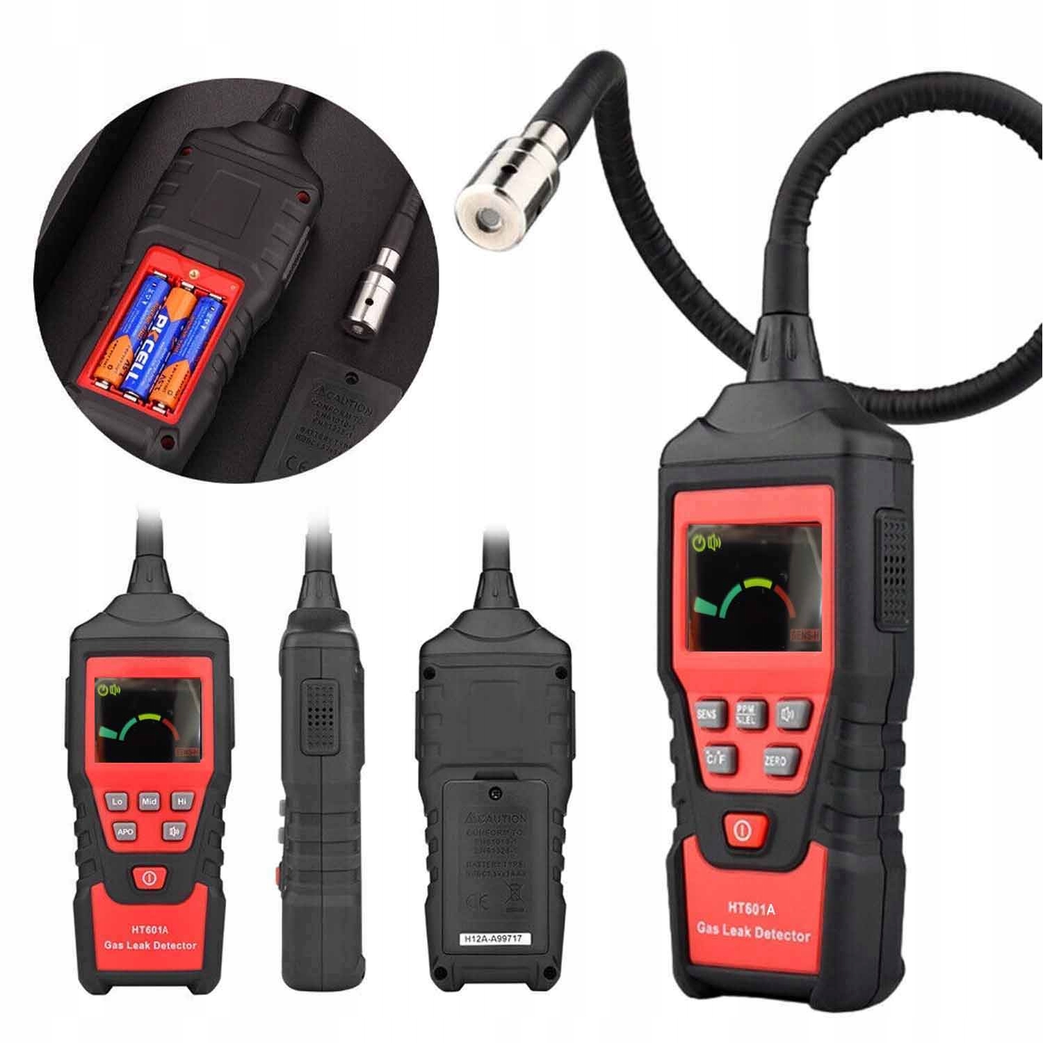 Detektor Zemního Plynu Lpg Metan Propan Butan HT601A Baterie