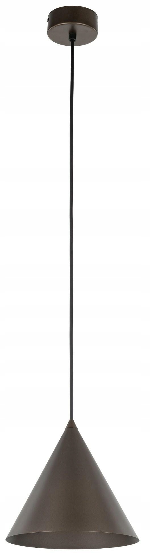 Závěsná lampa Cono Hnědá Kovová Stínidlo 1xE27 19 Cm Stropní Svítidlo Obývací pokoj