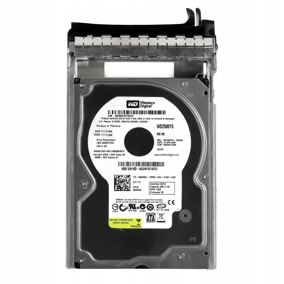 Dell 0NN508 250GB 7.2K 16MB Sata II 3.5'' WD2500YS