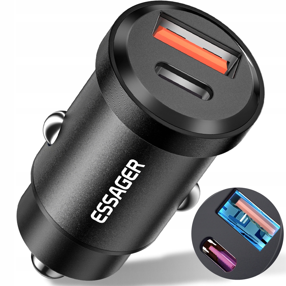 

Szybka Ładowarka Samochodowa 30W QC4.0 Typ-C Pd 5A