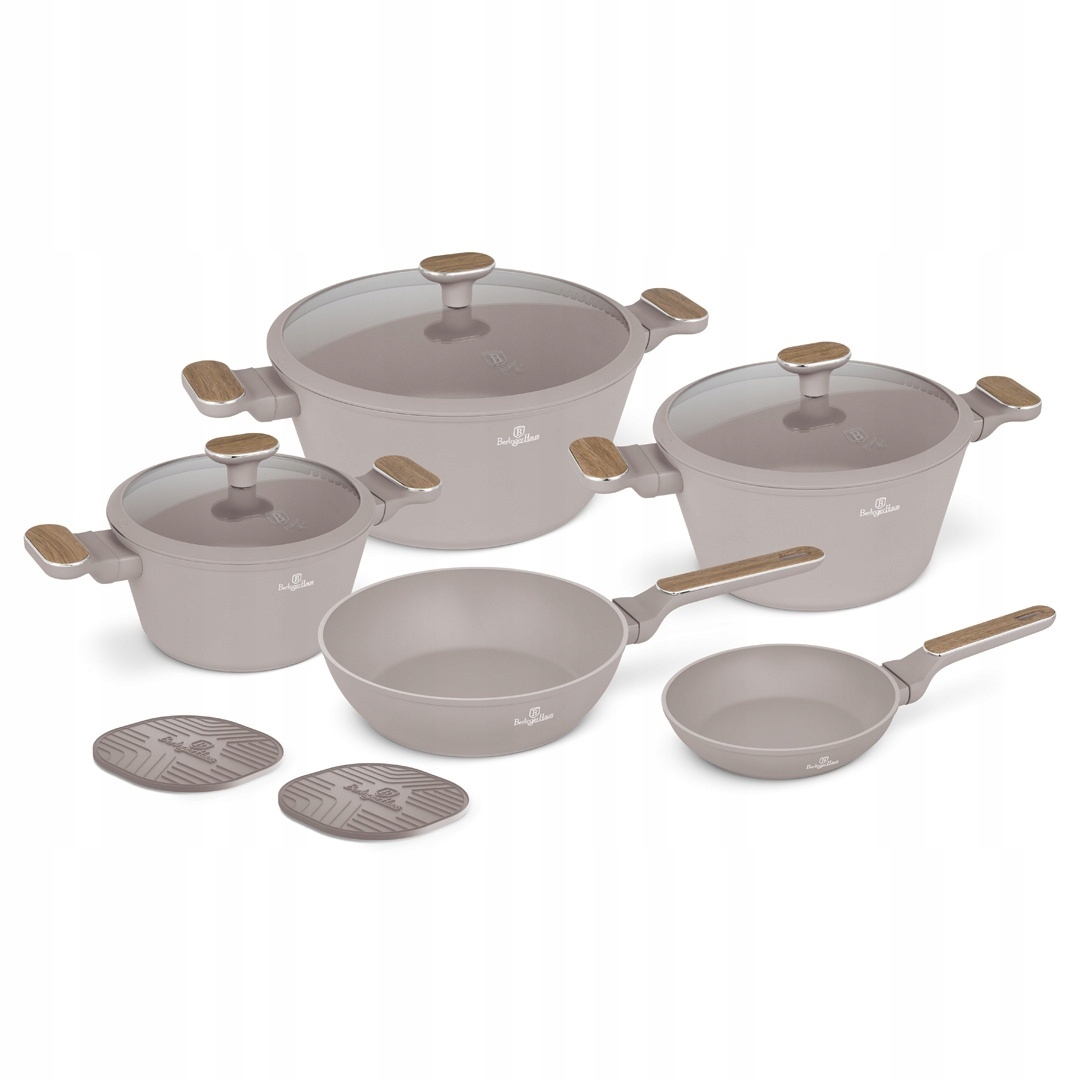 Sada hrncov a panvíc 10 ks BerlingerHaus BH-8343 Taupe Nordic
