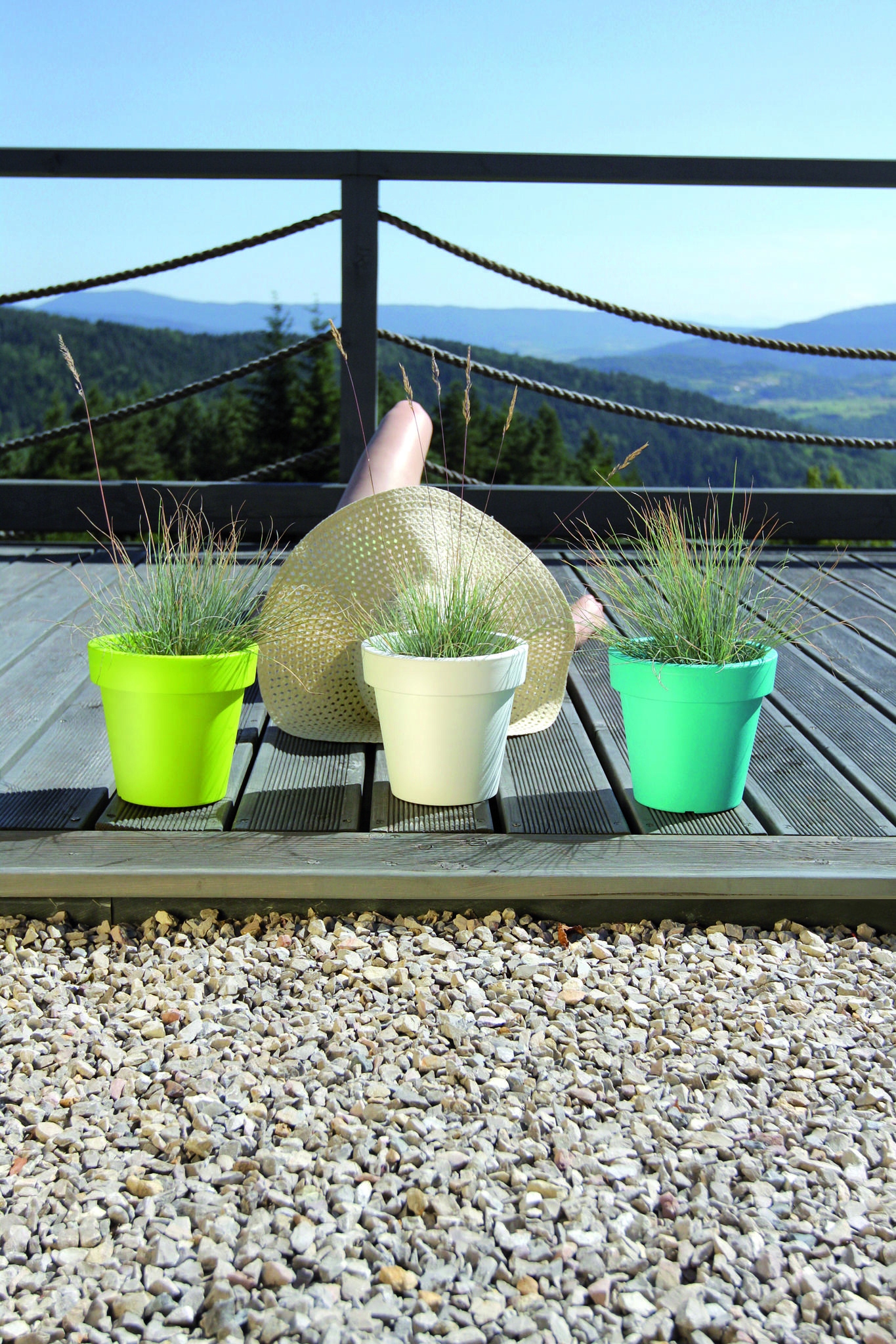 Duża Donica okrągła tarasowa Lofly DLOF500 55l Szerokość produktu 49 cm