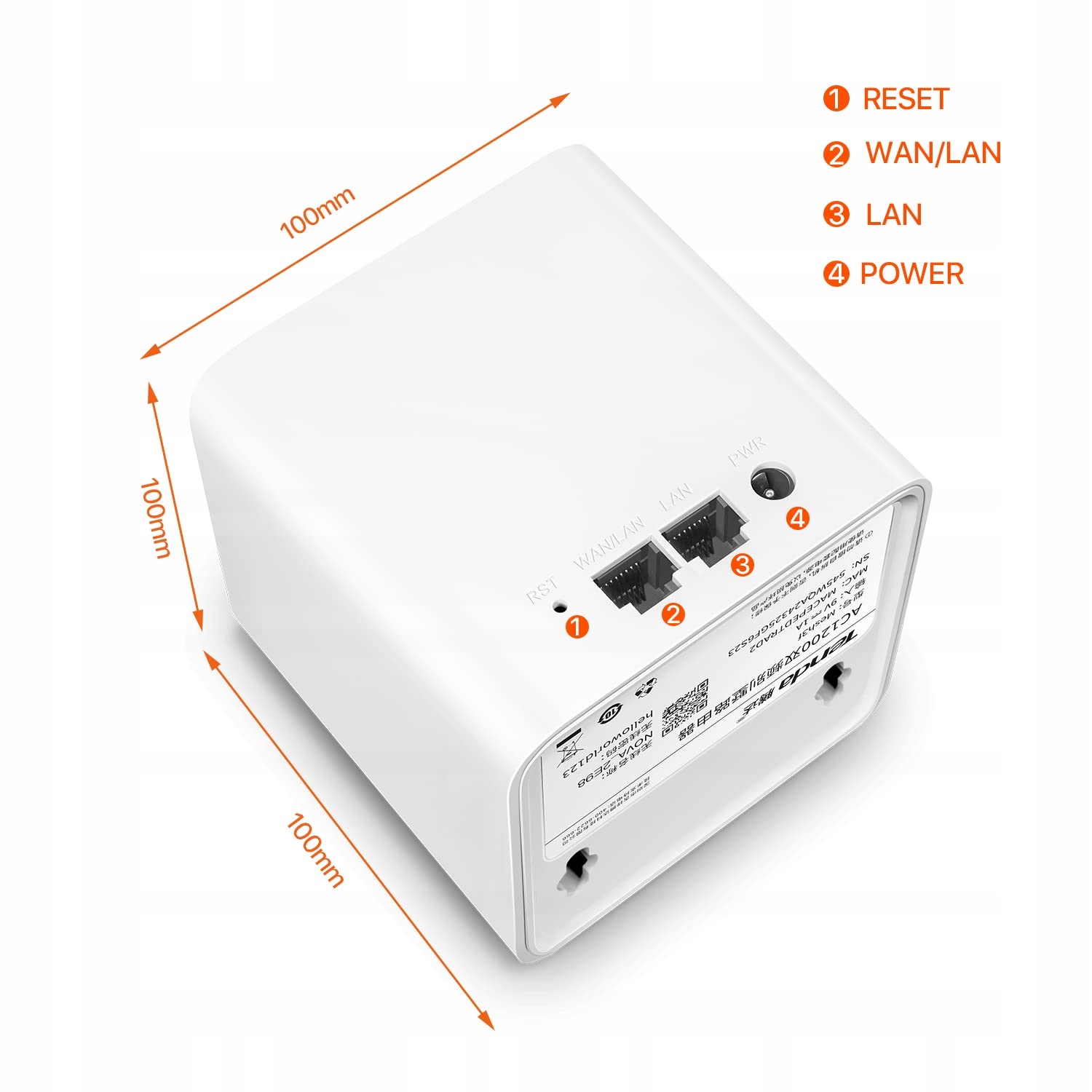 TENDA Nova MW3 System Mesh WLAN AC1200 Dual Band 2Pack Kompatybilny z Alexa — miniatura 3