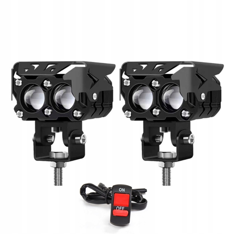 HALOGENY MOTOCYKLOWE LED 40W 4000LM 2 TRYBY LAMPY Waga produktu z opakowaniem jednostkowym 0.5 kg