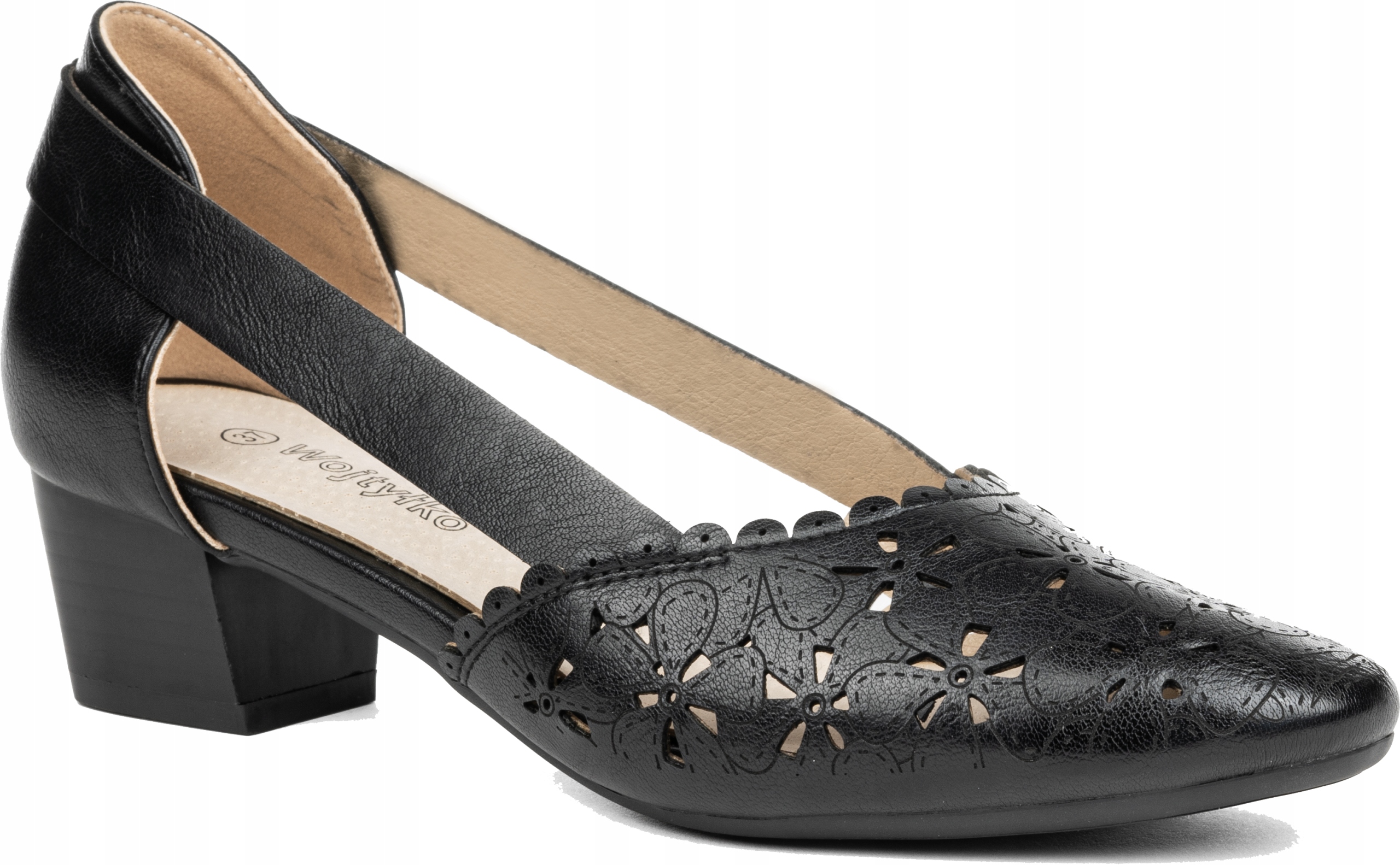 Prolamované lodičky pohodlné vpich.KŮŽE klasické krásné módní Wojtyłko 41