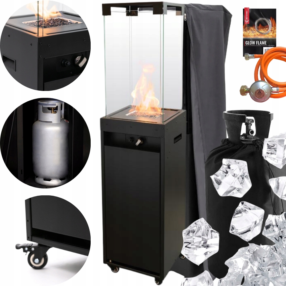 Vykurovací dáždnik Záhradný ohrievač Planika Faro 8 kW s krytom Darček