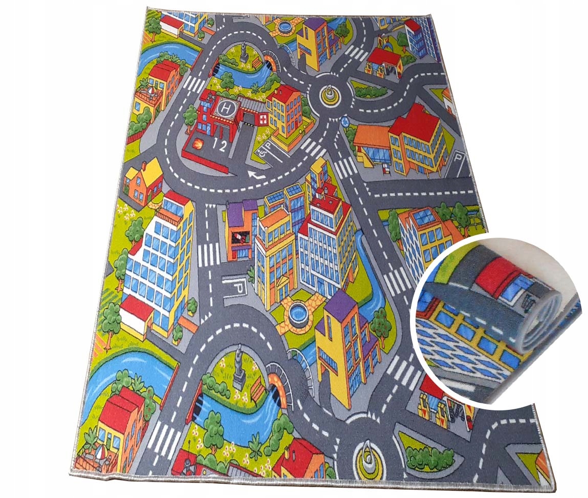 

Dywan Kids dla dzieci 100x150 cm ulice miasto