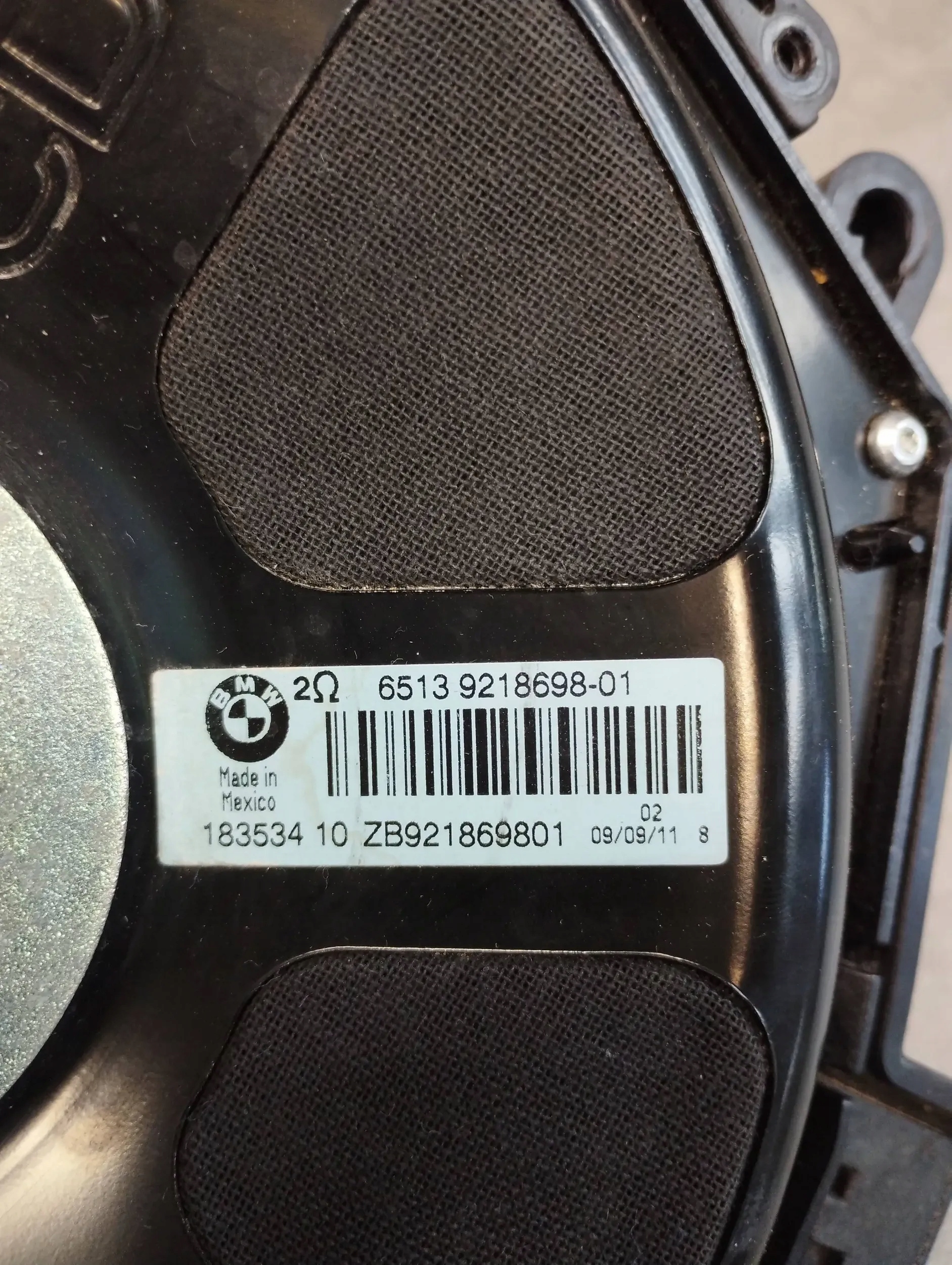 BMW X6 E71 speaker NISKOTONOWY 9218698