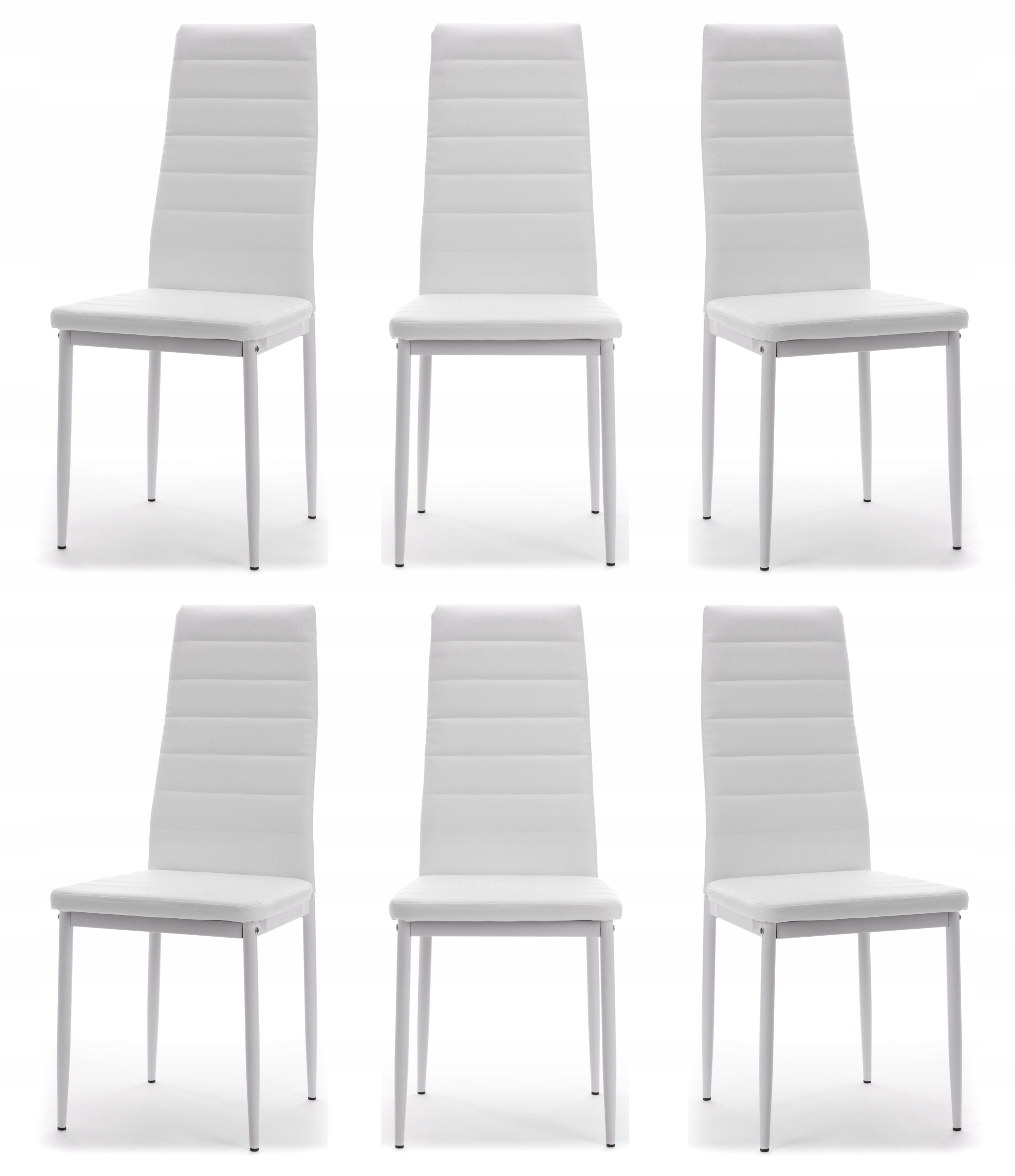 KRZESŁO TAPICEROWANE FADO EKOSKÓRA BIAŁE