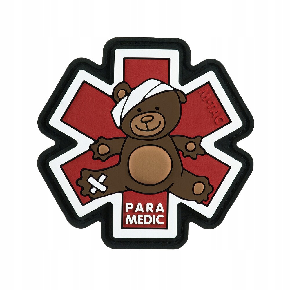 Naszywka narzepka M-Tac Paramedic Miś Pvc Brown/Black