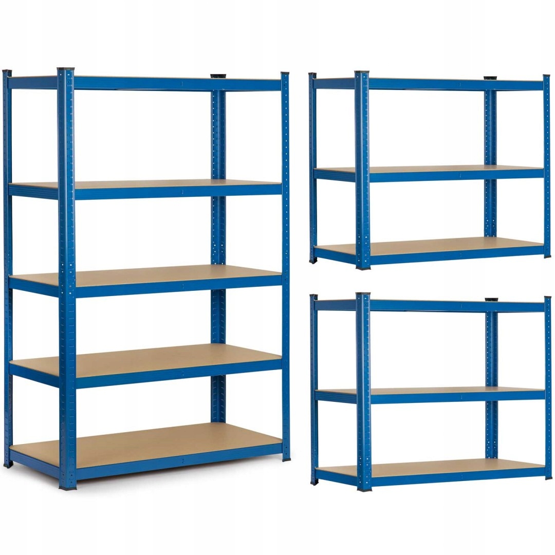 

Metalowy Regał Magazynowy 150x75x30cm 625kg 2w1