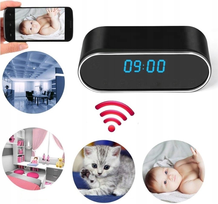 Kamera WiFi Ukryta W Zegarze Kopier Mini I4